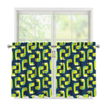 Little Green Dinosaur Pattern Print Tier Curtains