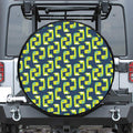 Little Green Dinosaur Pattern Print Tire Cover