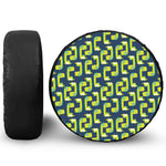 Little Green Dinosaur Pattern Print Tire Cover