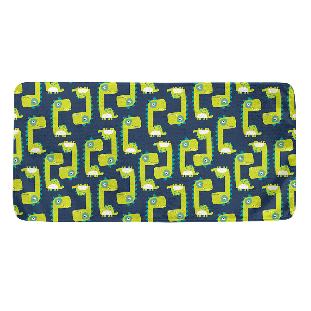 Little Green Dinosaur Pattern Print Towel