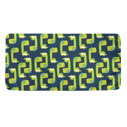Little Green Dinosaur Pattern Print Towel