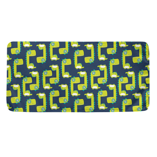 Little Green Dinosaur Pattern Print Towel