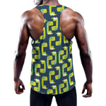 Little Green Dinosaur Pattern Print Training Tank Top