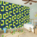 Little Green Dinosaur Pattern Print Wall Sticker