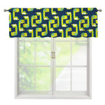 Little Green Dinosaur Pattern Print Window Valance