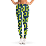 Little Green Dinosaur Pattern Print Women's Leggings