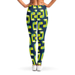 Little Green Dinosaur Pattern Print Women's Leggings