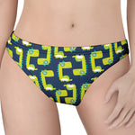 Little Green Dinosaur Pattern Print Women's Thong