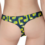 Little Green Dinosaur Pattern Print Women's Thong