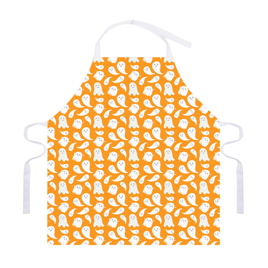 Little Halloween Ghost Pattern Print Adjustable Apron