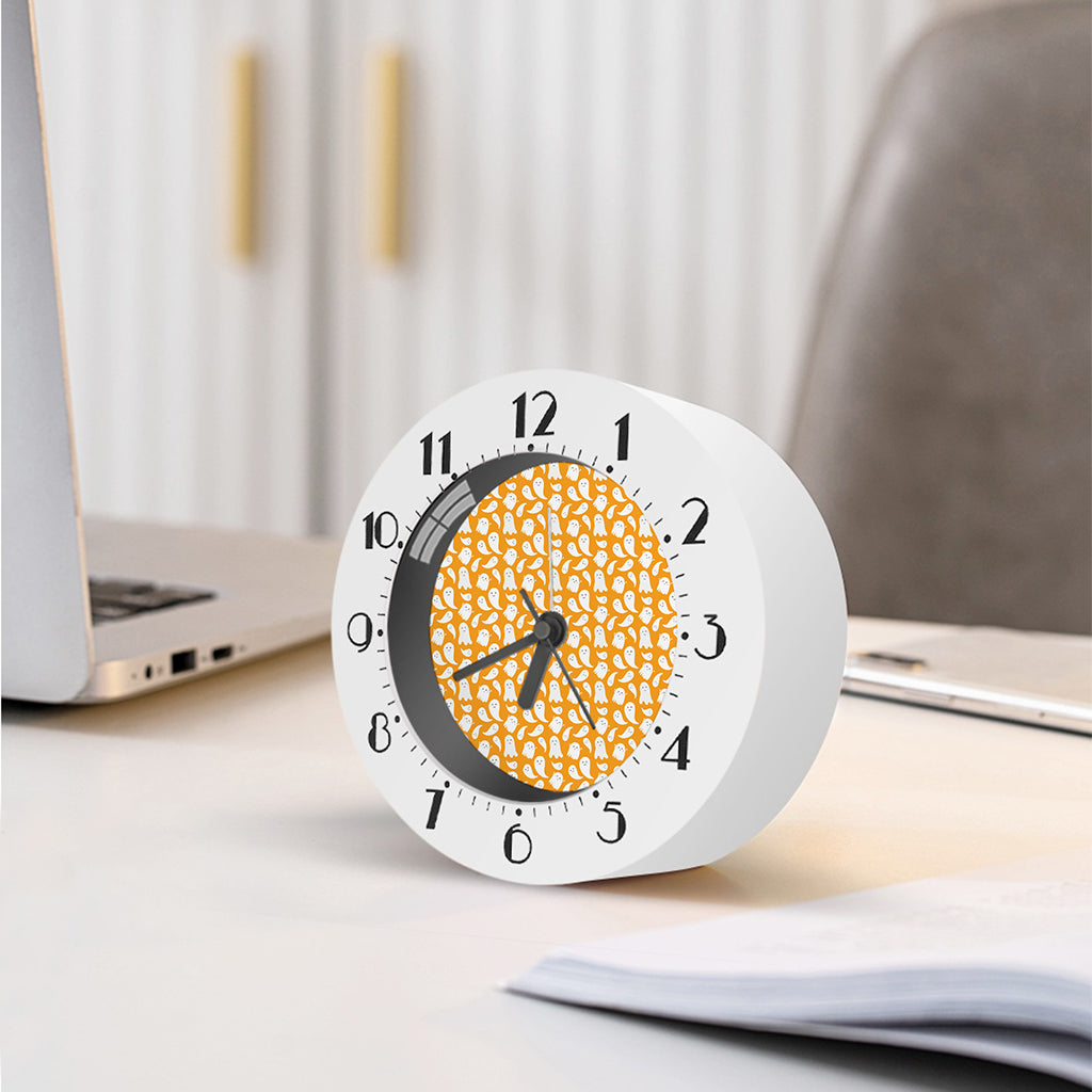 Little Halloween Ghost Pattern Print Alarm Clock