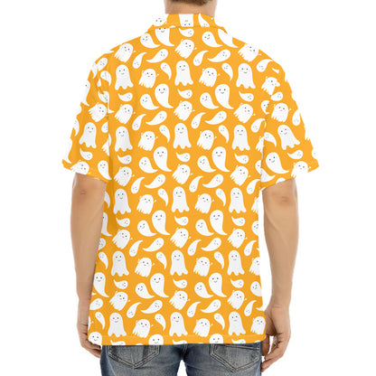 Little Halloween Ghost Pattern Print Aloha Shirt