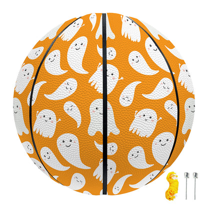 Little Halloween Ghost Pattern Print Basketball