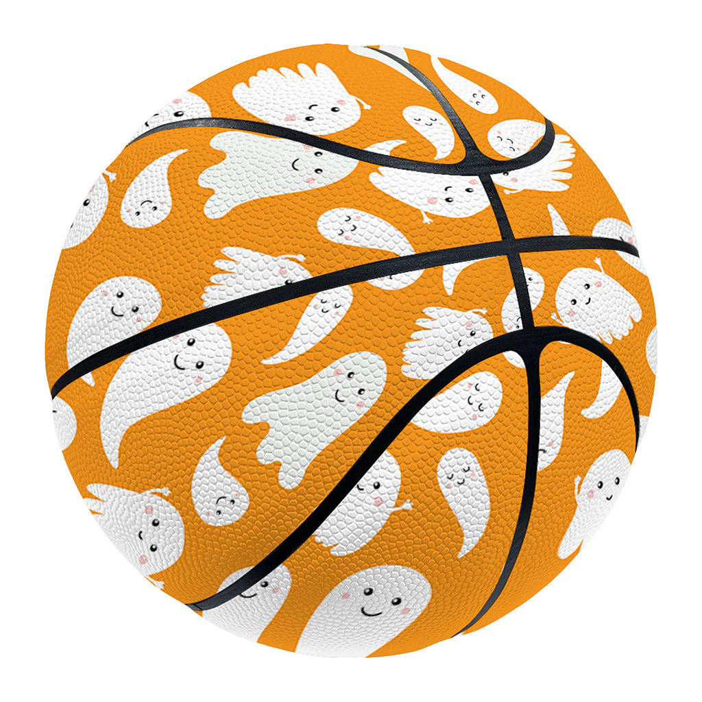 Little Halloween Ghost Pattern Print Basketball
