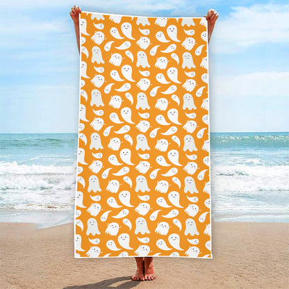 Little Halloween Ghost Pattern Print Beach Towel