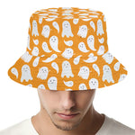 Little Halloween Ghost Pattern Print Bucket Hat