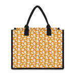 Little Halloween Ghost Pattern Print Canvas Tote Bag