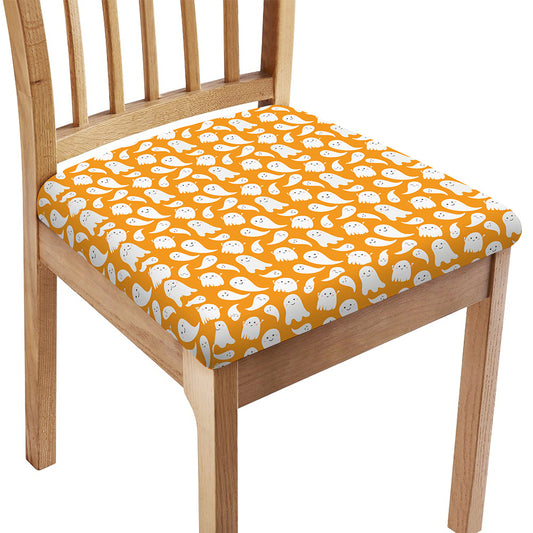 Little Halloween Ghost Pattern Print Chair Cushion Cover