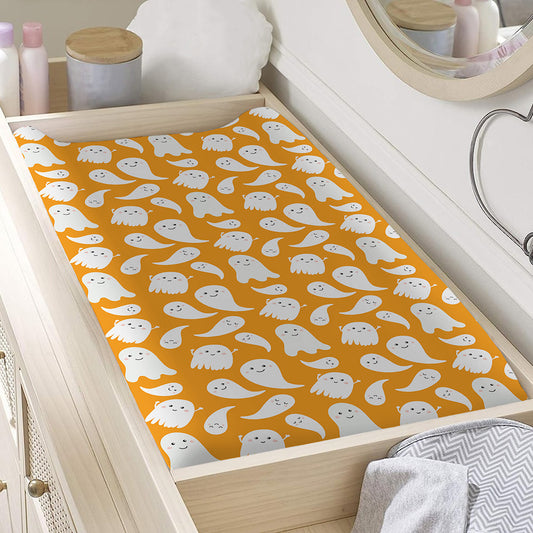 Little Halloween Ghost Pattern Print Changing Pad Cover