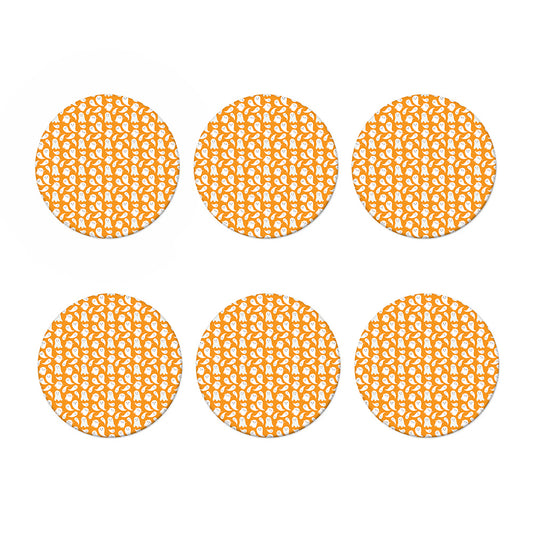 Little Halloween Ghost Pattern Print Coaster Set