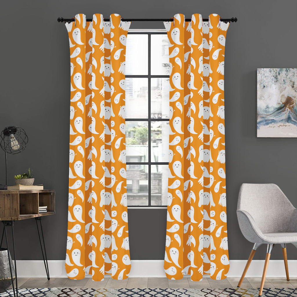 Little Halloween Ghost Pattern Print Curtain