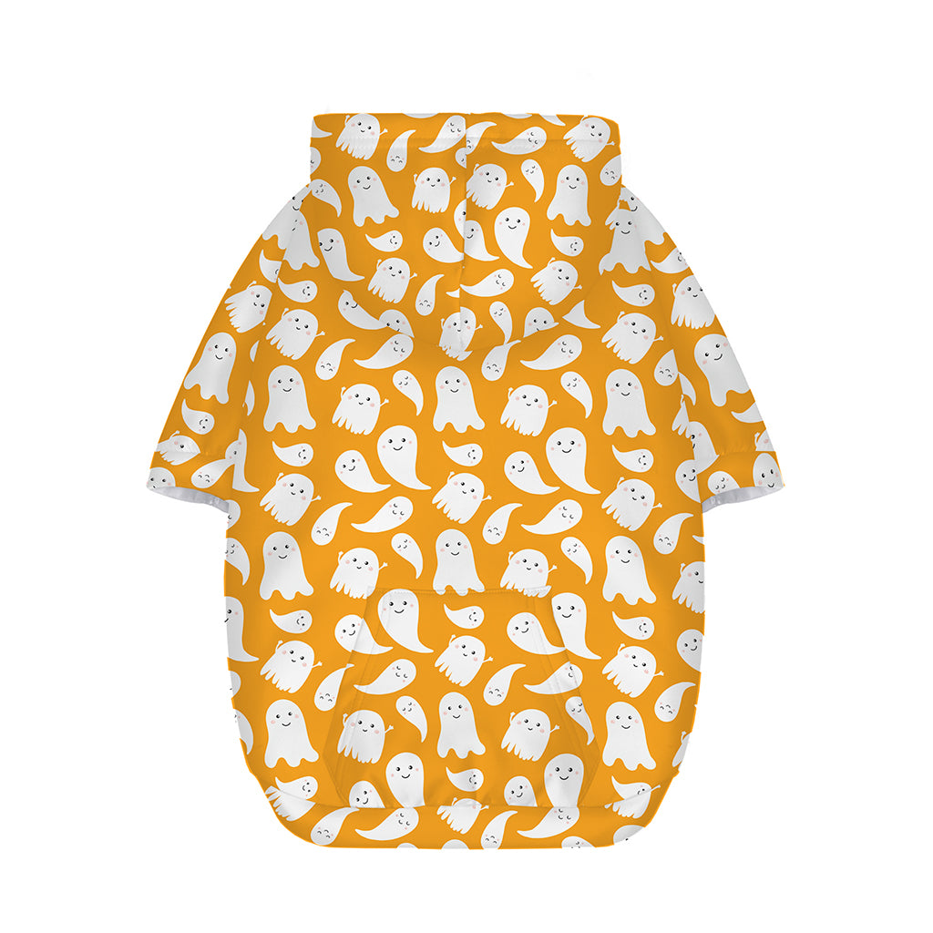 Little Halloween Ghost Pattern Print Dog Zip Up Hoodie