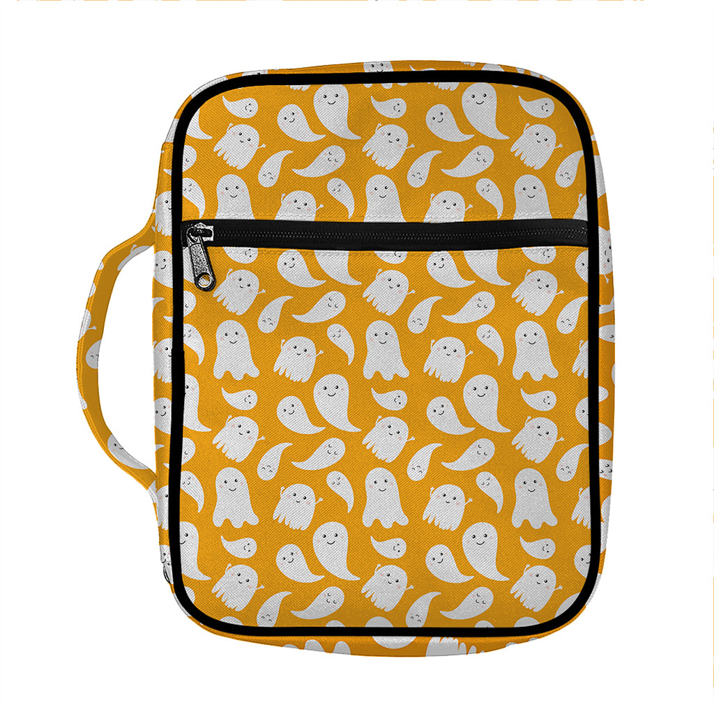 Little Halloween Ghost Pattern Print Front Pocket Bible Bag
