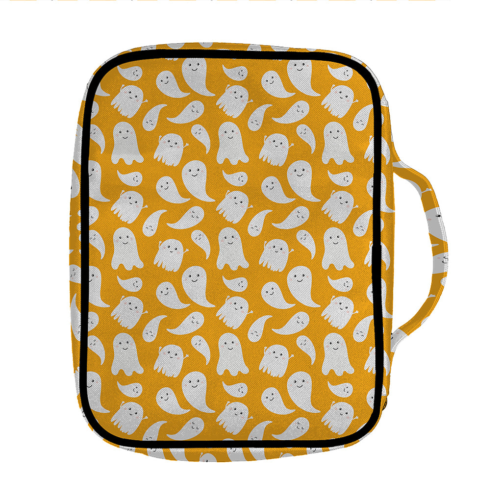 Little Halloween Ghost Pattern Print Front Pocket Bible Bag