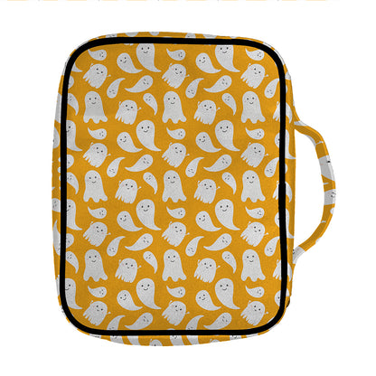 Little Halloween Ghost Pattern Print Front Pocket Bible Bag