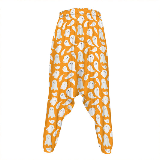 Little Halloween Ghost Pattern Print Hammer Pants
