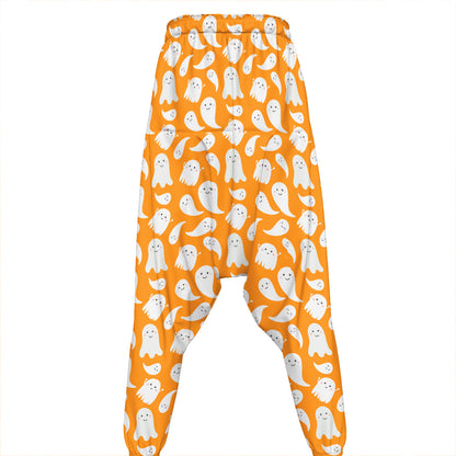 Little Halloween Ghost Pattern Print Hammer Pants