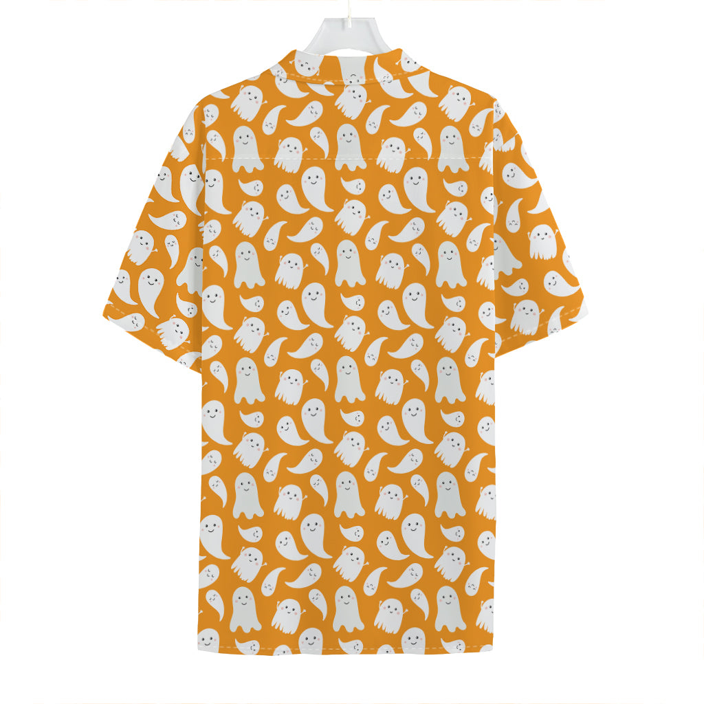 Little Halloween Ghost Pattern Print Hawaiian Shirt