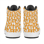 Little Halloween Ghost Pattern Print High Top Leather Sneakers
