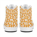 Little Halloween Ghost Pattern Print High Top Leather Sneakers