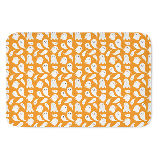 Little Halloween Ghost Pattern Print Indoor Door Mat