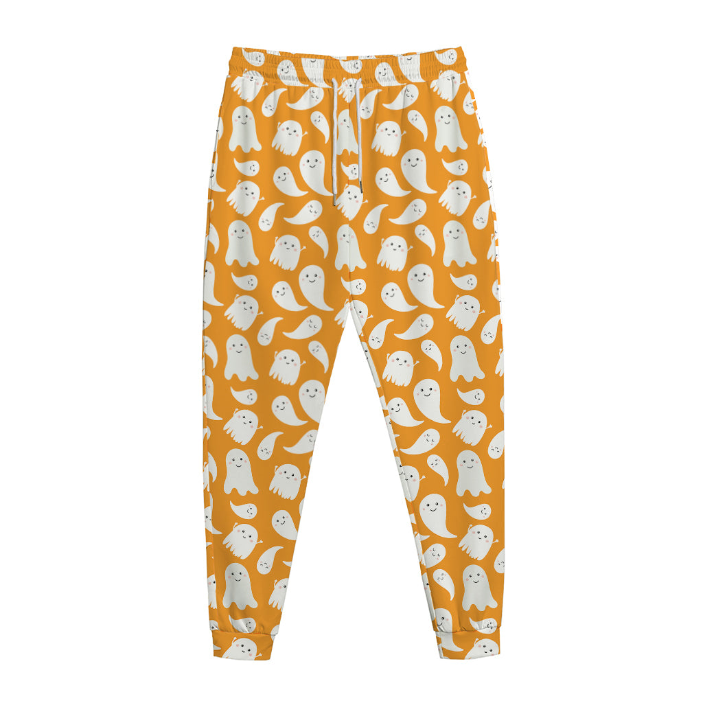 Little Halloween Ghost Pattern Print Jogger Pants