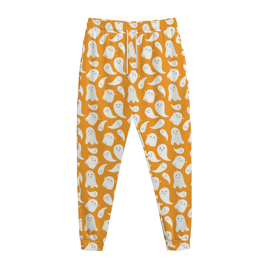 Little Halloween Ghost Pattern Print Jogger Pants