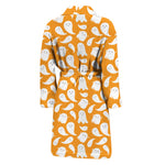 Little Halloween Ghost Pattern Print Men's Bathrobe