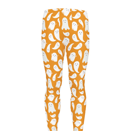 Little Halloween Ghost Pattern Print Men's leggings