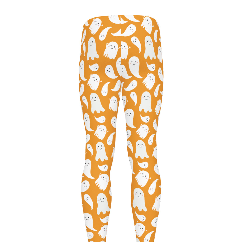 Little Halloween Ghost Pattern Print Men's leggings