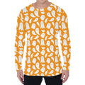 Little Halloween Ghost Pattern Print Men's Long Sleeve T-Shirt
