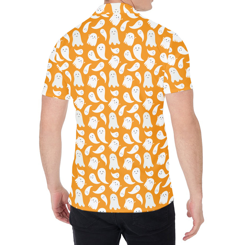 Little Halloween Ghost Pattern Print Men's Shirt