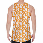 Little Halloween Ghost Pattern Print Men's Velvet Tank Top