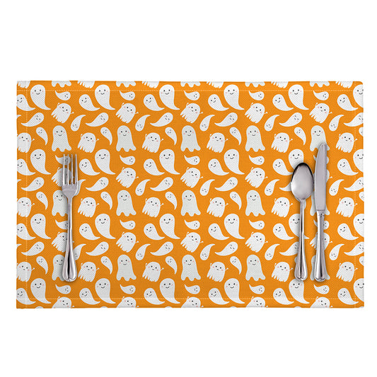 Little Halloween Ghost Pattern Print Placemat