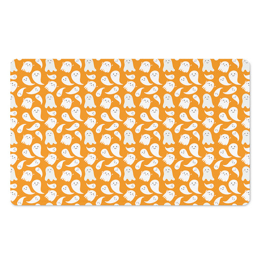Little Halloween Ghost Pattern Print Polyester Doormat