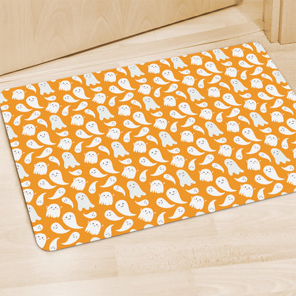Little Halloween Ghost Pattern Print Polyester Doormat