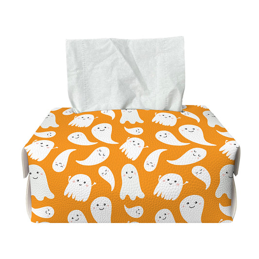 Little Halloween Ghost Pattern Print Rectangle Tissue Box Cover