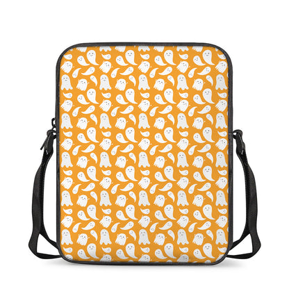 Little Halloween Ghost Pattern Print Rectangular Crossbody Bag