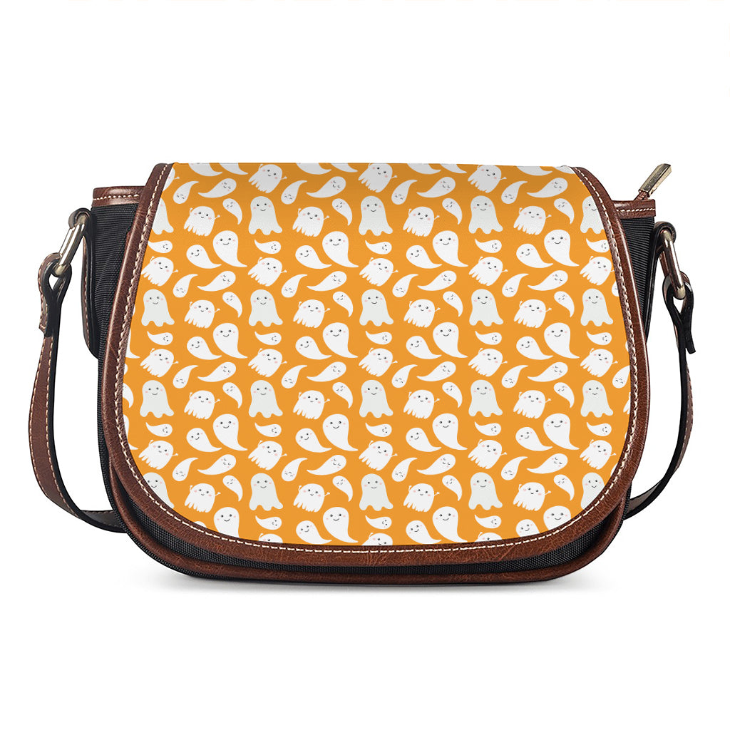 Little Halloween Ghost Pattern Print Saddle Bag