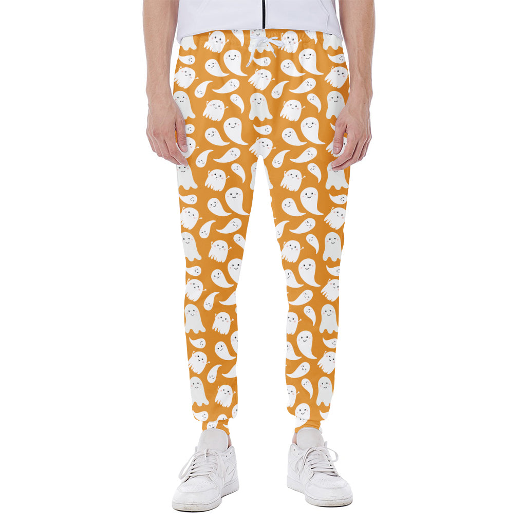 Little Halloween Ghost Pattern Print Scuba Joggers